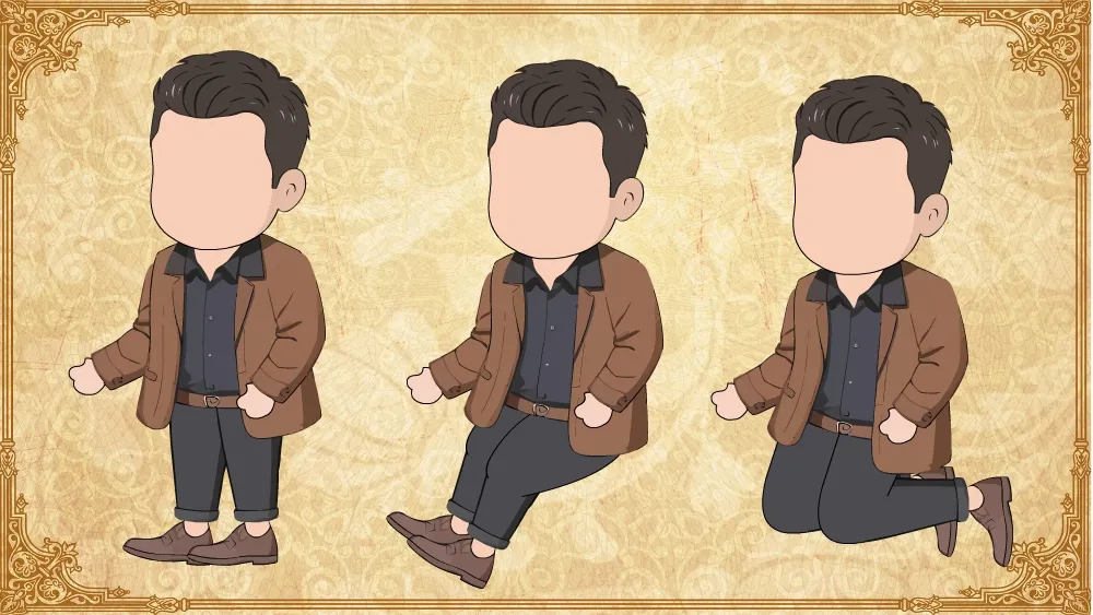 AN都市人物 棕色西服