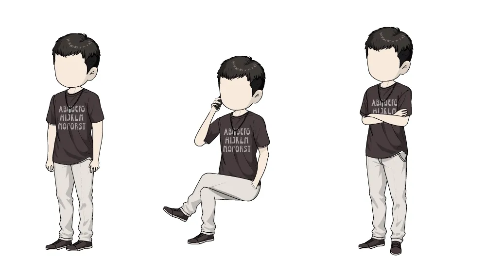 AN都市人物 短袖男