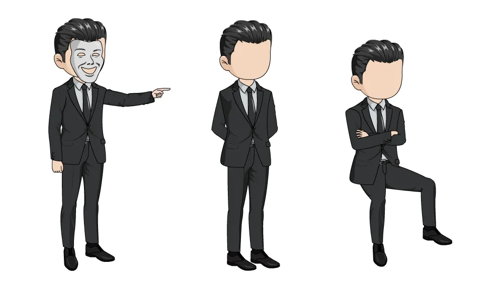 AN都市人物 黑衣西服