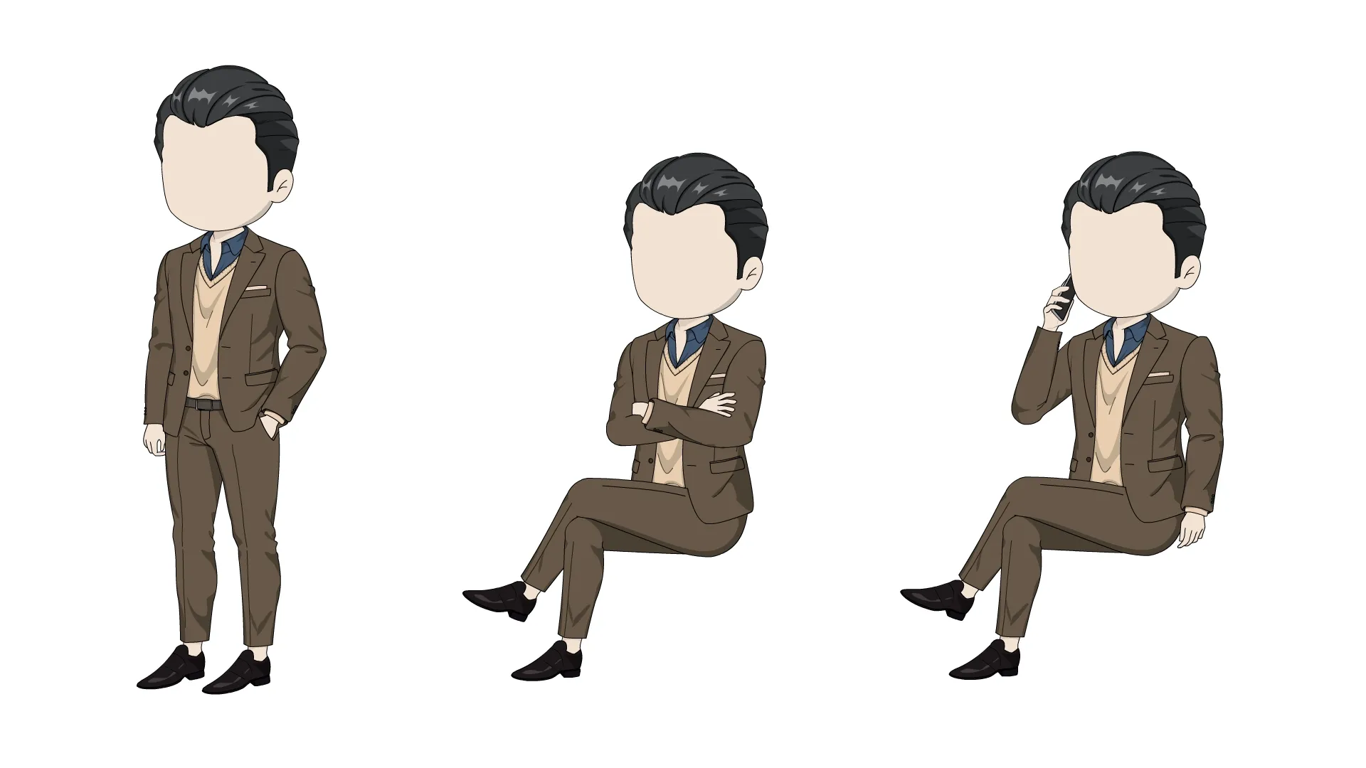 AN都市人物 黄西服男