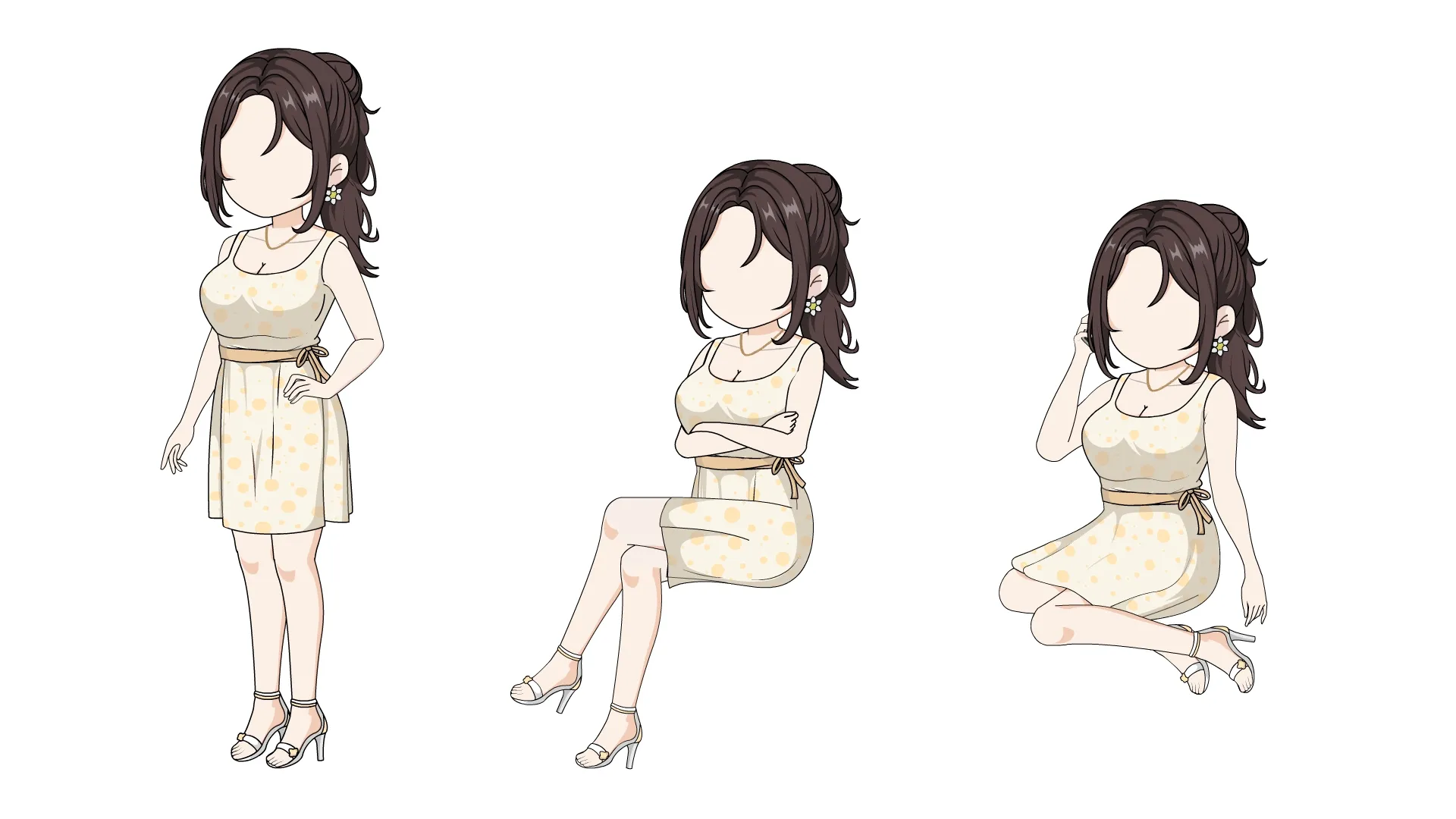 AN都市人物 长裙女