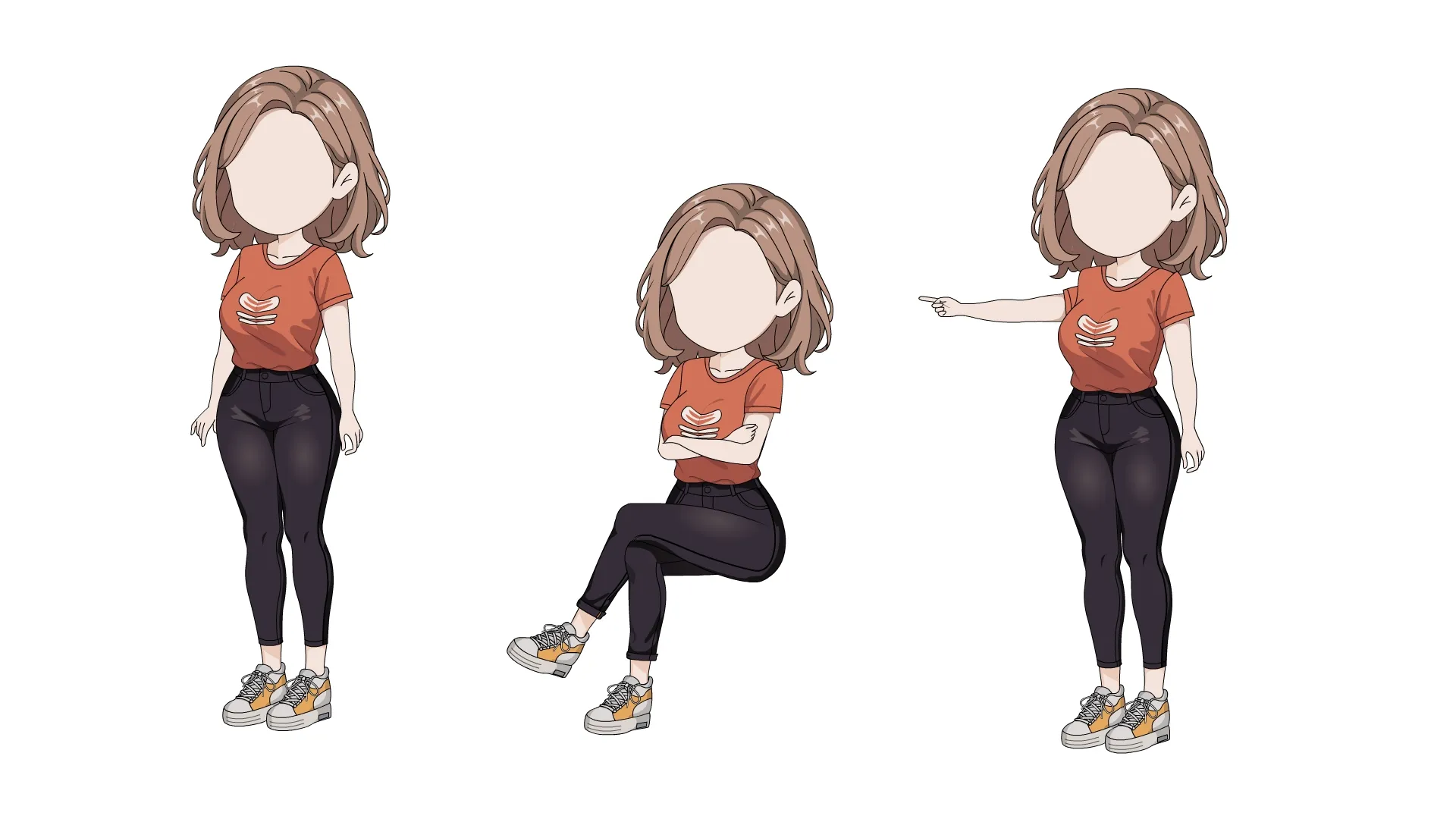 AN都市人物 牛仔裤妹子