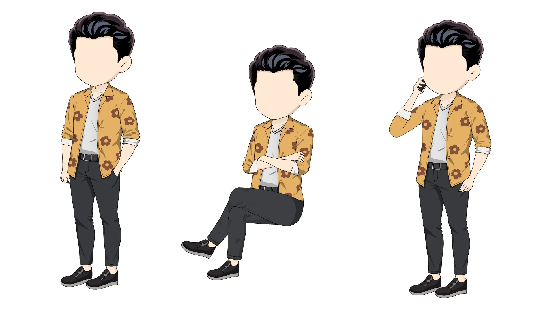 AN都市人物 花衬衣