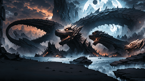 两个恐怖的岩石怪