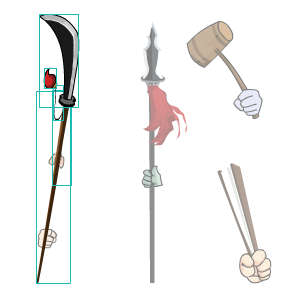 砍刀 锤子 扇子