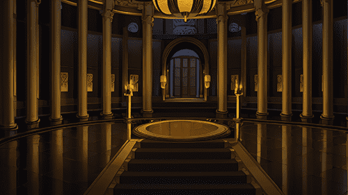 宫殿内部有个高台