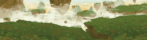 悬浮的草地板块