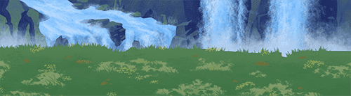 草地瀑布