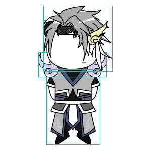 修仙人物 灰色衣服灰色头发