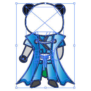 修仙人物 蓝色渐变衣服