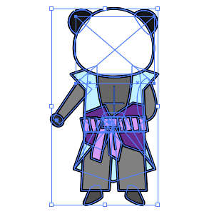 修仙人物 青紫色衣服