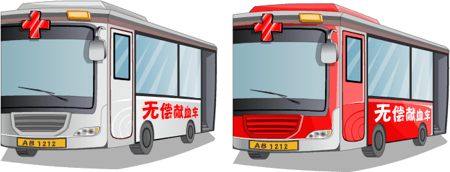 献血车适合放在场景里