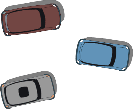 上空视角的汽车