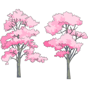 粉色的树