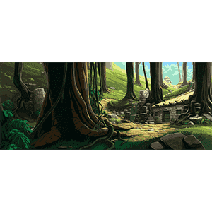 森林里的大树 白天夜晚