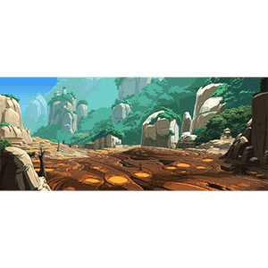 森林里的梯田河床