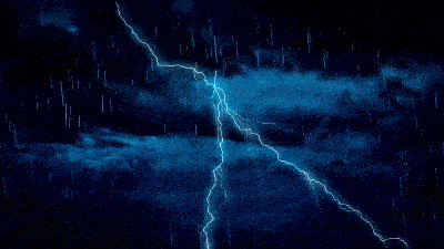 AN格式素材，乌云雷电背景