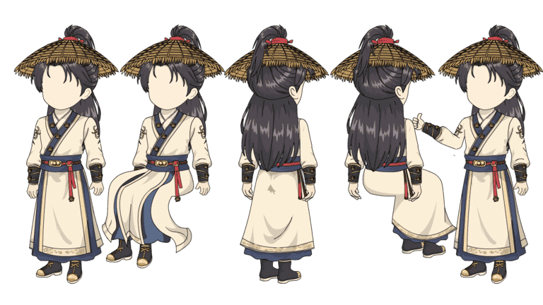 AN人物带万能动作，侠客