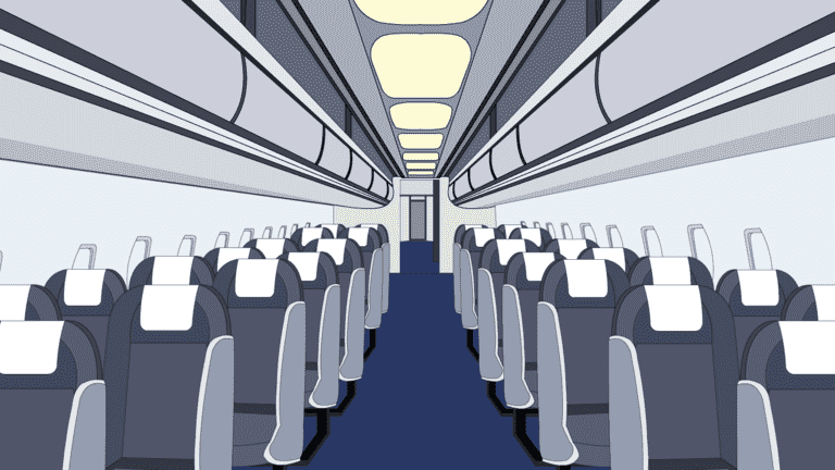 AN格式场景，飞机机舱正视图