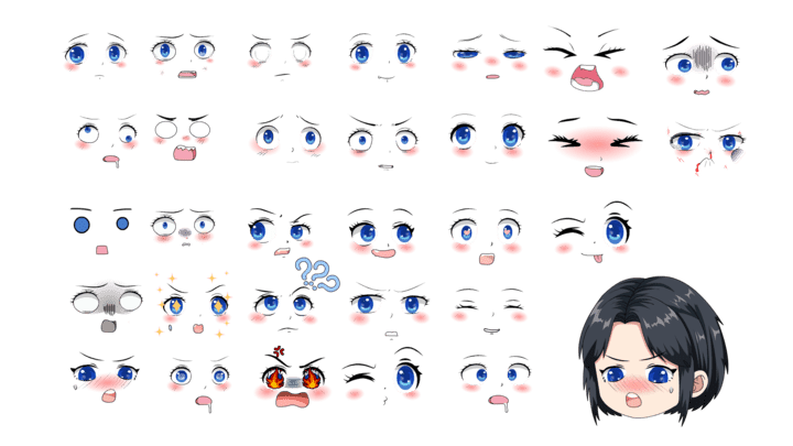 fla格式萌娃表情