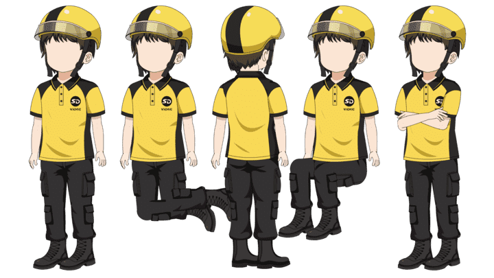 AN人物带万能动作，外卖员