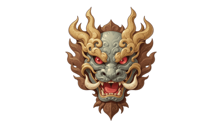 AN格式道具，龙面具