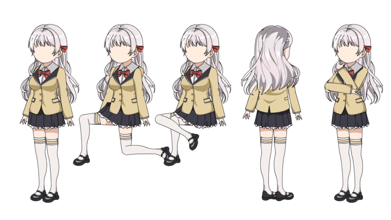 AN人物带万能动作，JK女生