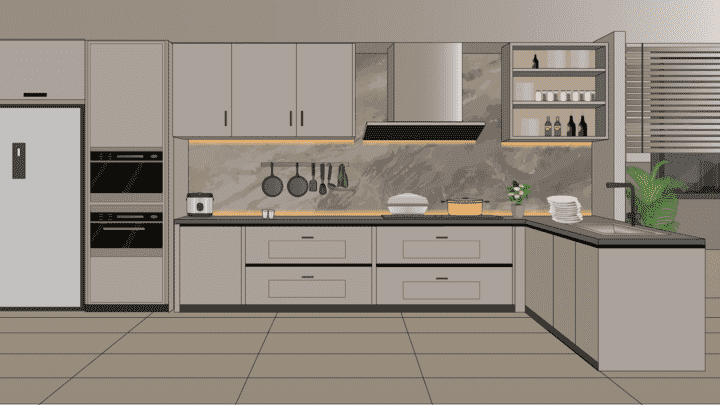 AN格式场景，厨房