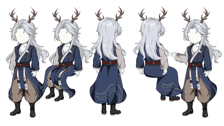 AN人物带万能动作，鹿精