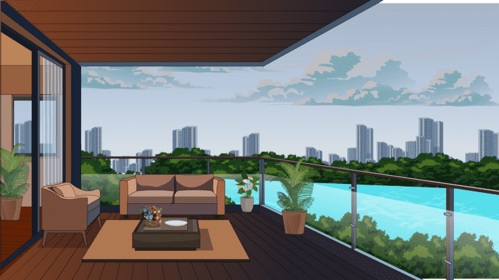 AN格式场景，阳台