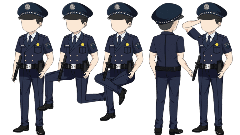 AN人物带万能动作，警察