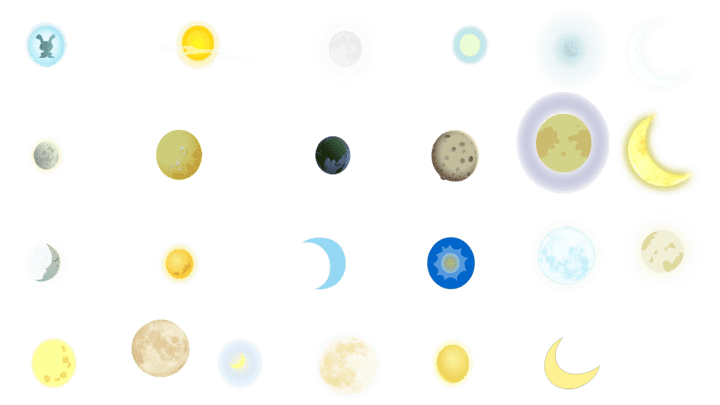 AN格式场景，月亮23个