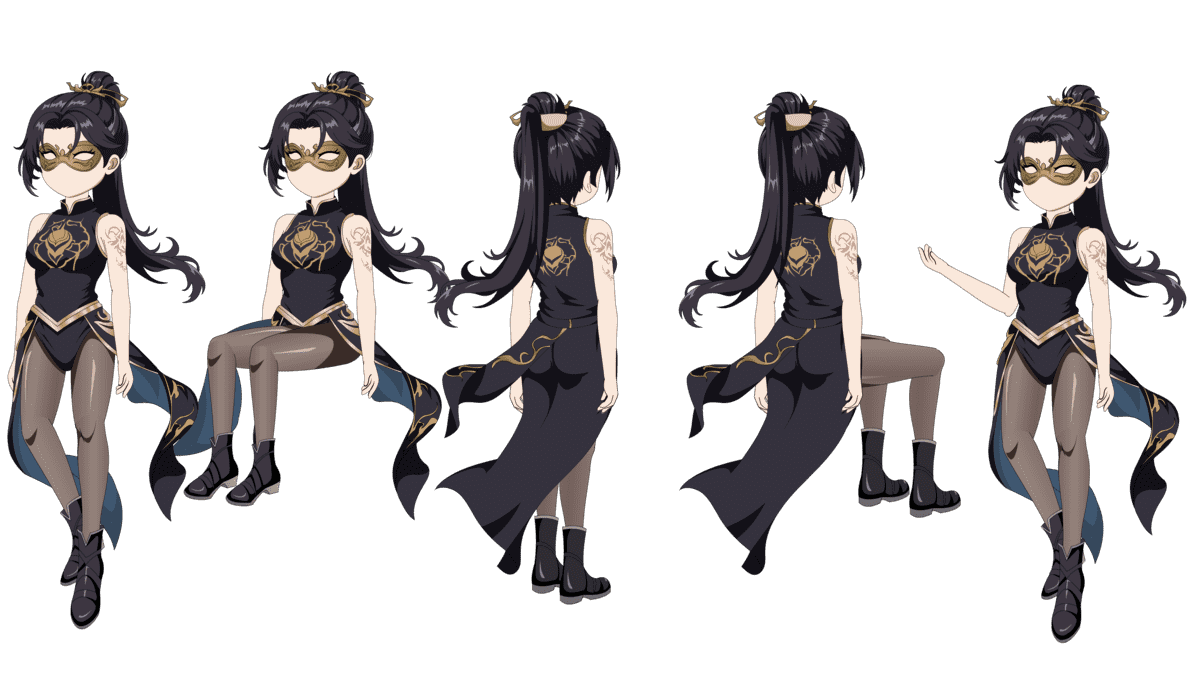 AN人物带万能动作，女刺客