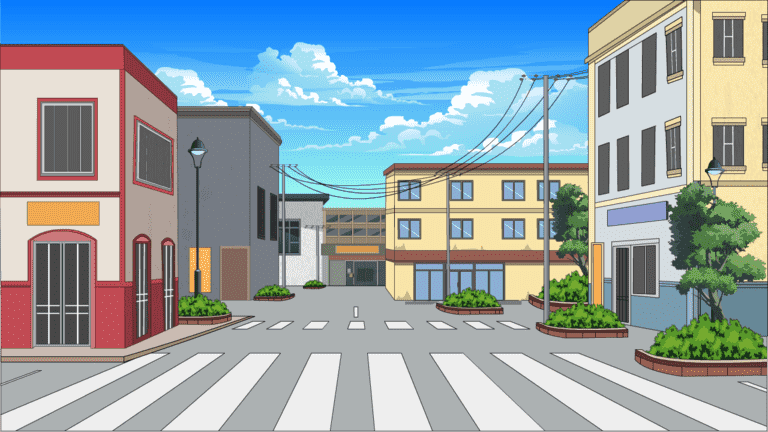 AN格式场景，街道