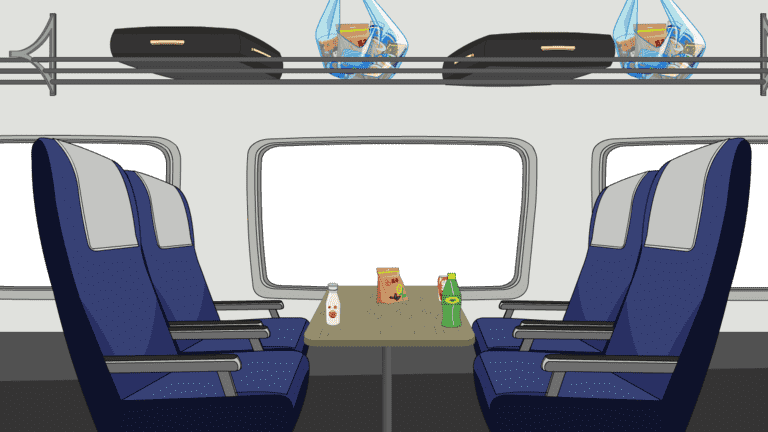 AN格式场景，火车车厢