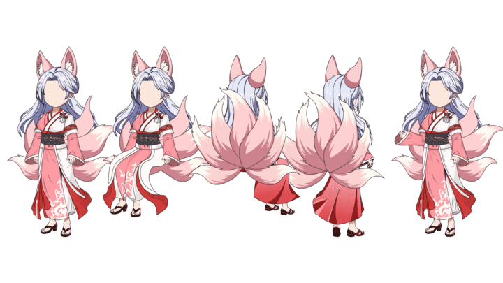 AN人物带万能动作，狐仙