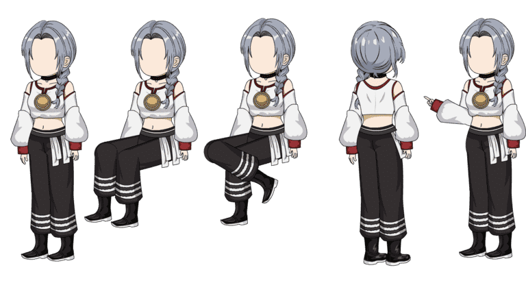 AN人物带万能动作，苗疆女