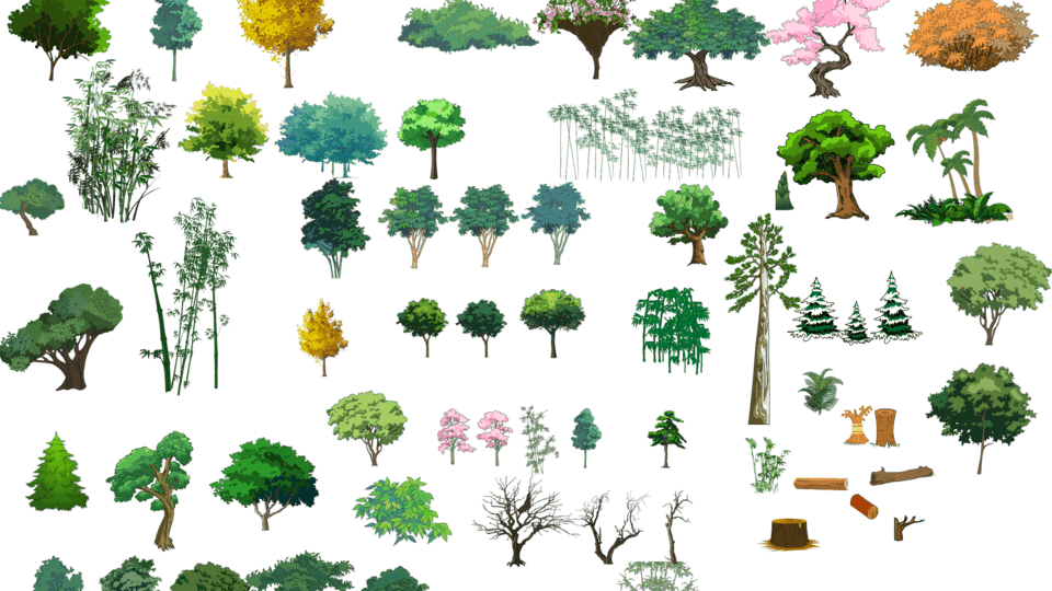 AN格式场景，植物60种