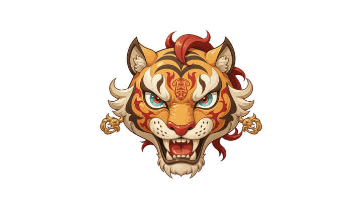 AN格式道具，虎面具