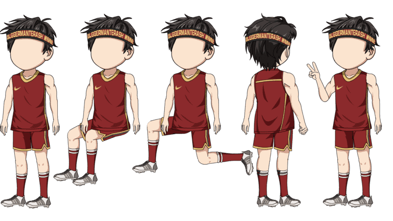 AN人物带万能动作，足球运动员