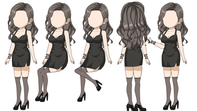 AN人物带万能动作，都市女1