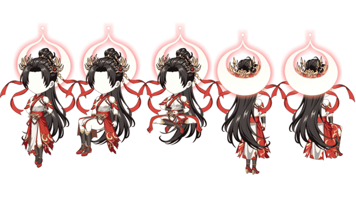 AN人物带万能动作，红衣女修