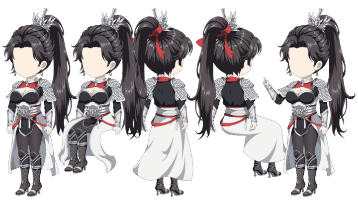 AN人物带万能动作，女将军