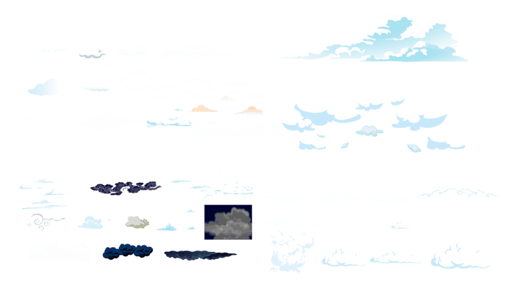 AN格式场景，云118朵