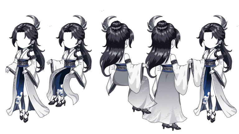 AN人物带万能动作，银月仙子