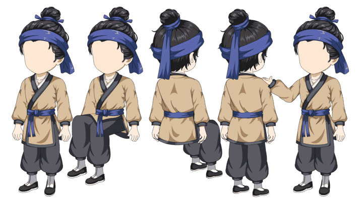 AN人物带万能动作，平民