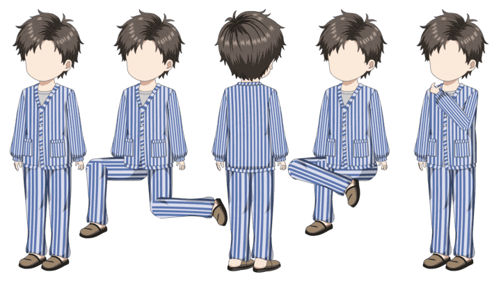 AN人物带万能动作，病人