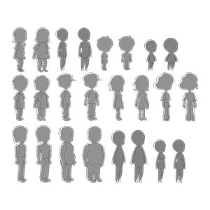 an矢量路人吃瓜群众