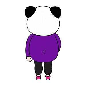 AN人物 熊猫人 背面