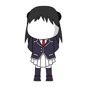 AN人物 学生 穿着校服女